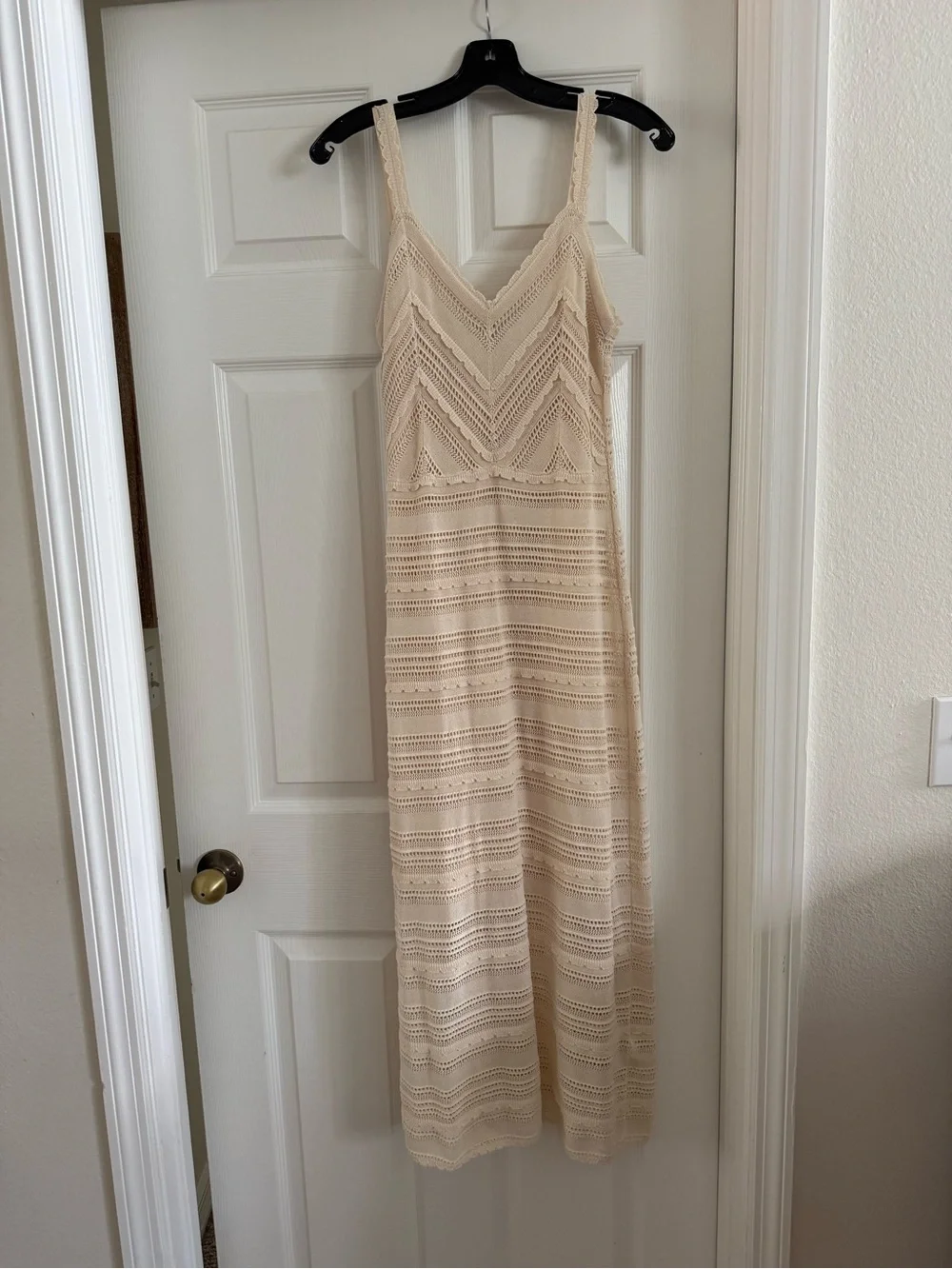 NWT Zimmermann Lucky Crochet Knit Midi Dress Cream Size 1 Small-Authentic $795